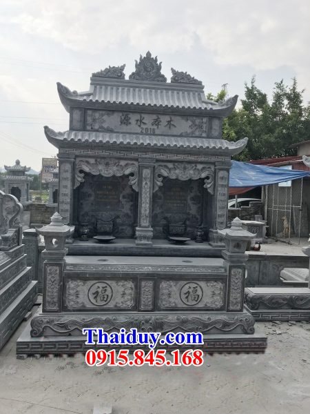 18 Mẫu mộ đôi gia đình ông bà bố ba cha mẹ hai ba bốn năm ngôi liền nhau bằng đá đẹp bán tại Nam Định