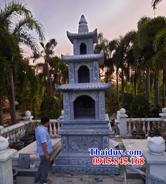 18 Mộ tháp đá nguyên khối đẹp bán tại Tiền Giang cất giữ để hũ tro hài cốt sư trụ trì phật tử phật giáo đẹp