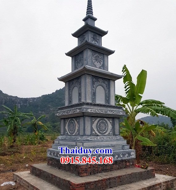 18 Mộ tháp đá xanh đẹp bán tại Tiền Giang cất giữ để hũ tro hài cốt sư trụ trì phật tử phật giáo đẹp
