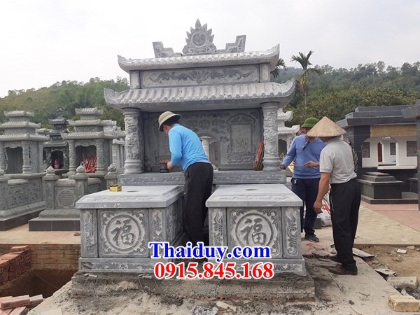 20 Mẫu mộ đôi gia đình ông bà cha bố ba mẹ hai ba bốn năm ngôi liền nhau bằng đá đẹp bán tại Quảng Ninh