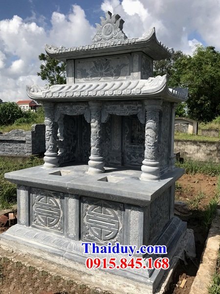 20 Mẫu mộ đôi gia đình ông bà cha bố ba mẹ hai ba bốn năm ngôi liền nhau bằng đá thanh hóa đẹp bán tại Quảng Ninh