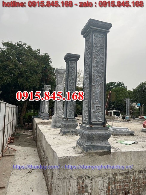 cột đá nhà thờ họ từ đường, cột đá đình chùa miếu, cột đá hiên nhà, cột đá đồng trụ, cột đá vuông, cột đá hình tròn, giá bán cột đá, địa chỉ bán cột đá,