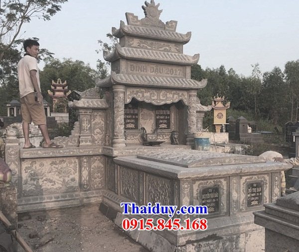 24 Mẫu mộ đôi gia đình ông bà bố ba cha mẹ hai ba bốn năm ngôi liền nhau bằng đá đẹp bán tại Lạng Sơn