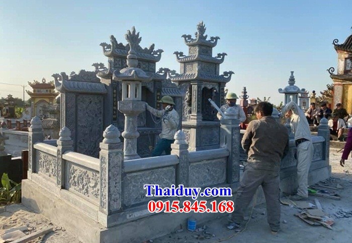 25 Khu lăng mộ đá nguyên khối đẹp bán tại Nghệ An nghĩa trang gia đình dòng họ gia tộc