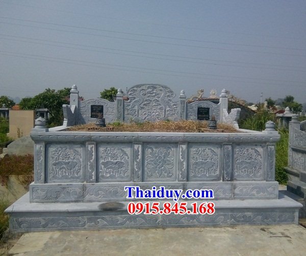 25 Mẫu mộ đôi gia đình ông bà bố mẹ ba má hai ba bốn ngôi liền nhau bằng đá ninh bình đẹp bán tại Bắc Ninh