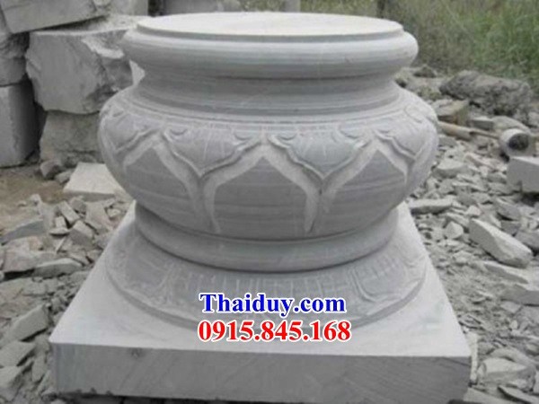 27 Mẫu đá phong thủy kê chân cột từ đường thiết kế đơn giản