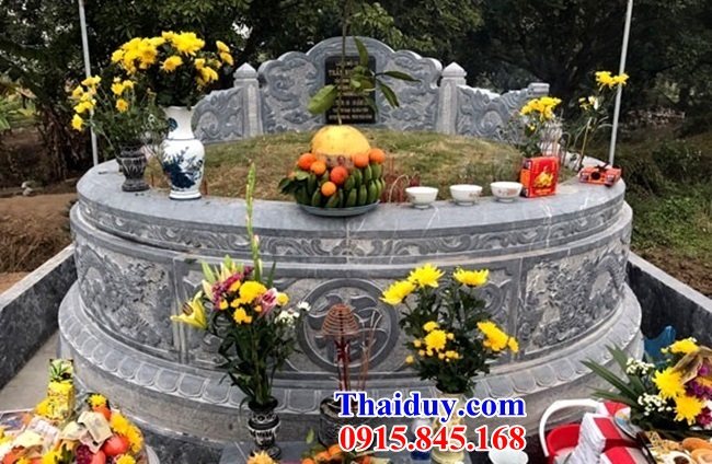 28 Mộ đá thanh hóa tròn hình tròn lục lăng bát giác ông bà cô tổ bố mẹ đẹp bán tại Quảng Trị