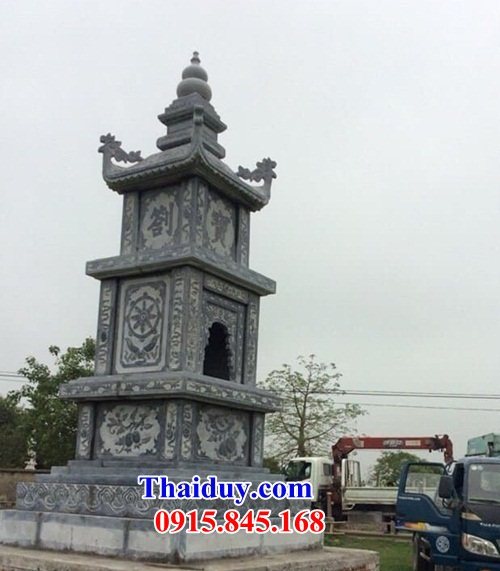 32 Mộ tháp đá xanh đẹp bán tại Khánh Hòa cất để giữ hũ lọ hộp bình quách tro hài cốt