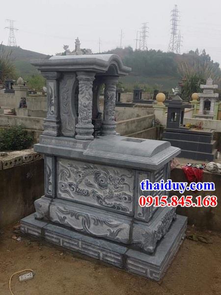 34 Mẫu mộ một mái bằng đá chạm khắc tinh xảo thiết kế hiện đại