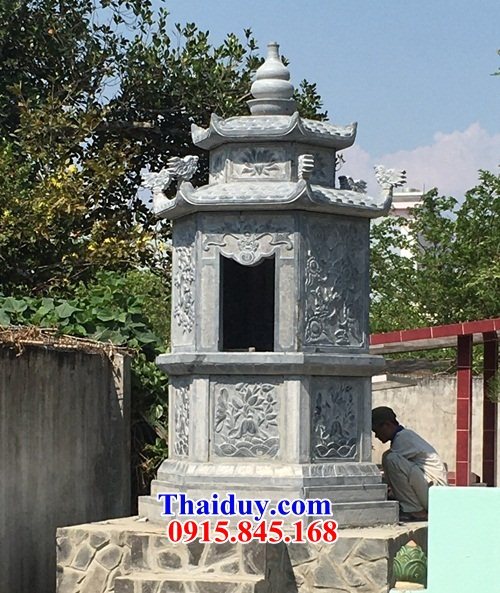 34 Mộ tháp đá nguyên khối đẹp bán tại Bình Định cất để giữ đựng hũ hộp lọ bình quách tro xương hài cốt