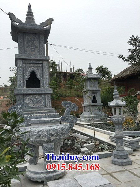34 Mộ tháp đá tự nhiên đẹp bán tại Bình Định cất để giữ đựng hũ hộp lọ bình quách tro xương hài cốt
