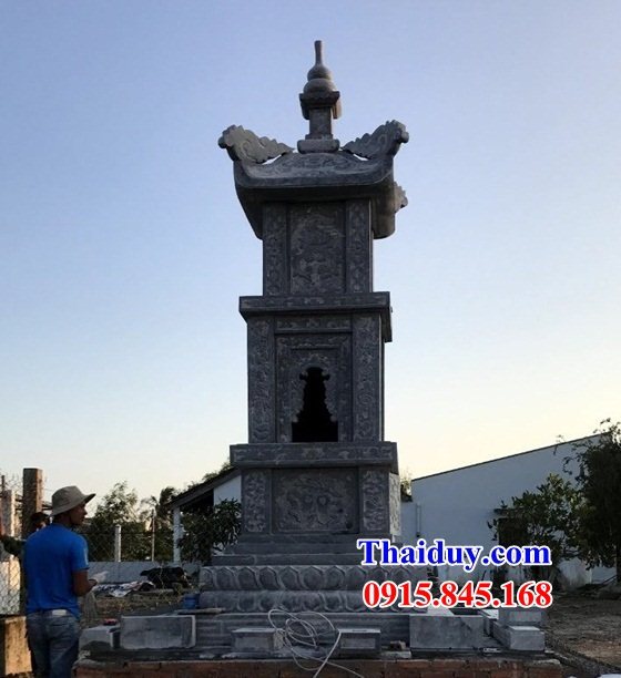 36 Mộ tháp đá nguyên khối đẹp bán tại Quảng Nam cất để giữ đựng hũ hộp quách tro hài cốt