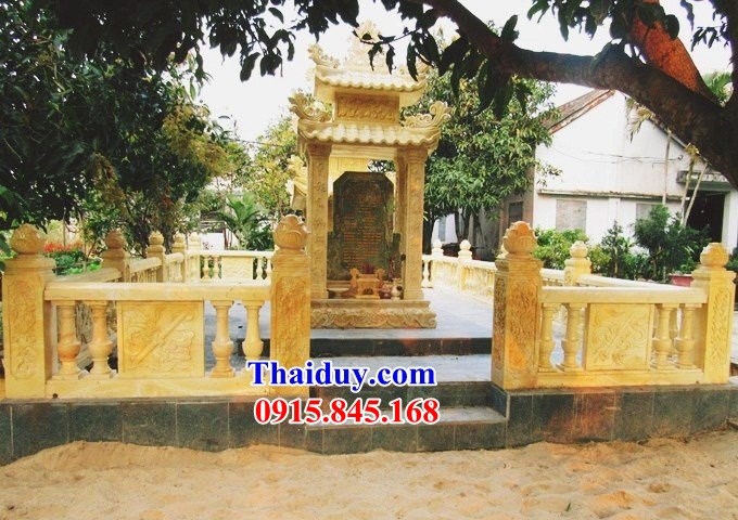 37 Khu lăng mộ mồ mả nghĩa trang gia đình dòng họ gia tộc tổ tiên đá vàng đẹp bán tại Ninh Thuận
