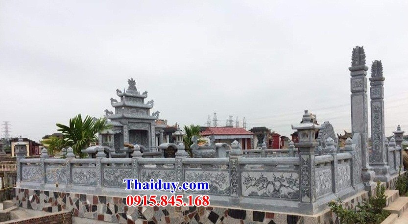 37 Khu lăng mộ mồ mả nghĩa trang gia đình dòng họ gia tộc tổ tiên đá xanh đẹp bán tại Ninh Thuận