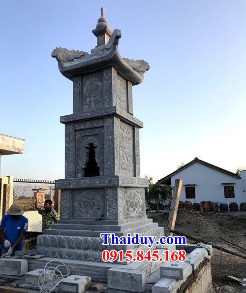 37 Mộ tháp đá xanh đẹp bán tại Đà Nẵng cất để giữ đựng hũ hộp lọ bình quách hài tro cốt