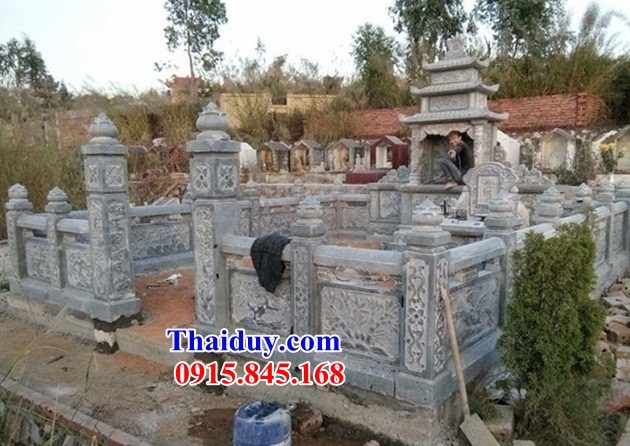 39 Khu lăng mộ mồ mả nghĩa trang gia đình dòng họ tổ tiên đá nguyên khối đẹp bán tại Kon Tum