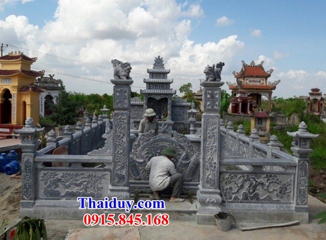 45 Khu lăng mộ mồ mả nghĩa trang gia đình dòng họ gia tộc đá xanh đẹp bán tại Sài Gòn