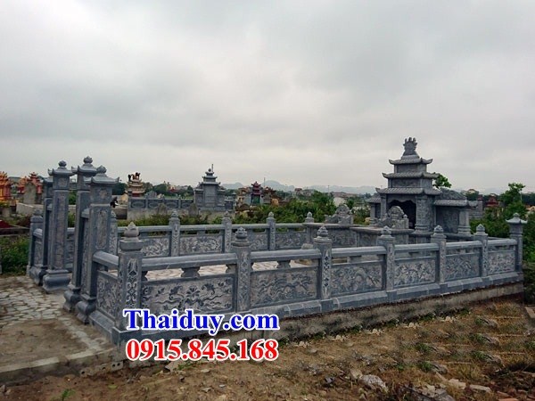 60 Khu lăng mộ mồ mả nghĩa trang gia đình dòng họ tổ tiên gia tộc đá xanh tự nhiên đẹp bán tại Tiền Giang
