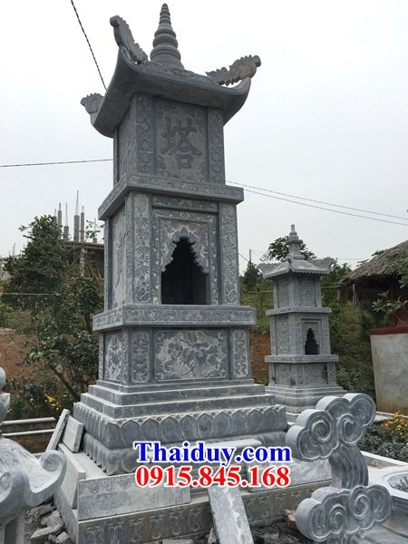 Mộ tháp đá xanh đẹp tại Đồng Nai cất để giữ tro hài cốt