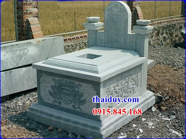Bán báo giá mộ bằng đá xanh rêu nguyên khối đẹp hiện đại