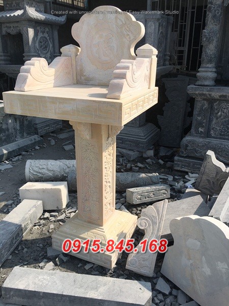 Bàn thờ ông thiên bằng đá vàng đẹp tại sài gòn20251