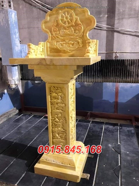 Bàn thờ ông thiên bằng đá vàng đẹp tại sài gòn20252