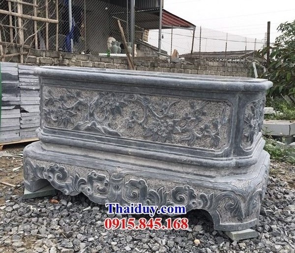 Chậu đá trồng cây cảnh đình đền chùa miếu thiết kế hiện đại