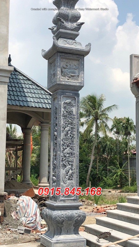 cột đá nhà thờ họ từ đường, cột đá đình chùa miếu, cột đá hiên nhà, cột đá đồng trụ, cột đá vuông, cột đá hình tròn, giá bán cột đá, địa chỉ bán cột đá,