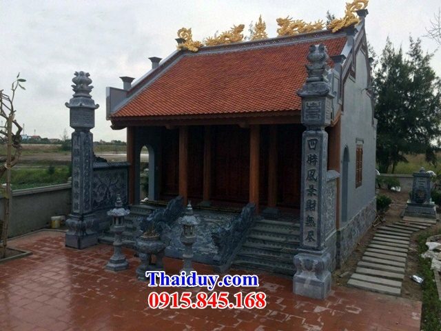 Cột hình vuông khu di tích đình đền chùa miếu bằng đá xanh cao cấp bán toàn quốc giá rẻ