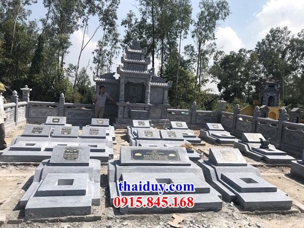 Địa chỉ bán mộ không mái đơn giản khu lăng mộ gia đình bằng đá khối đẹp thiết kế hiện đại