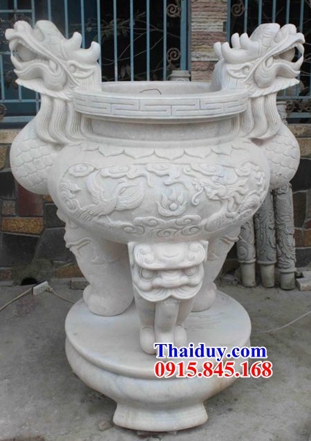 Đỉnh hương bằng đá nguyên khối cao cấp thiết kế hiện đại