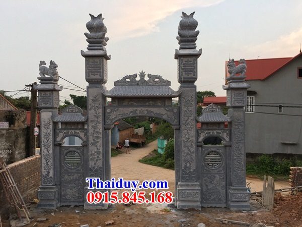 Hình ảnh cổng đá tứ trụ đình chùa đẹp bán toàn quốc