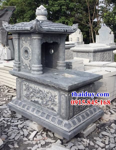 Hình ảnh mộ một mái đẹp cất tro cốt hỏa táng bằng đá chạm khắc hoa văn tinh xảo