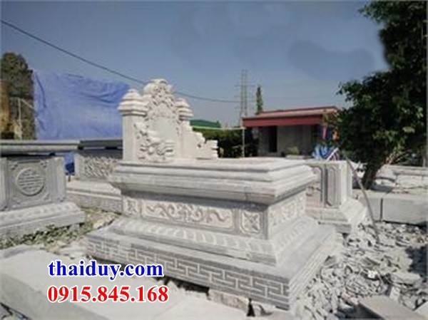 Kích thước mộ tam cấp không mái chuẩn phong thủy bằng đá cất hũ tro cốt hỏa táng