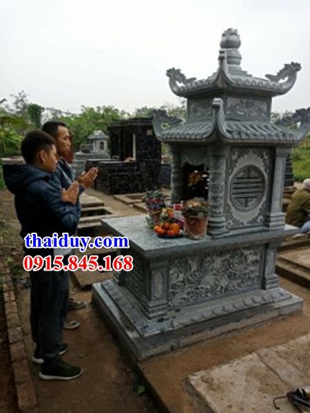 Kích thước phong thủy mộ hai mái hai đao bằng đá mỹ nghệ Ninh Bình