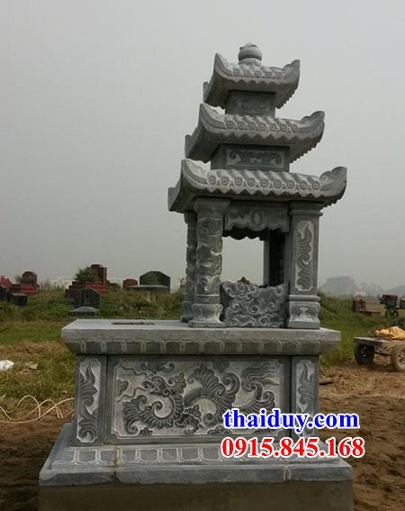Lăng mộ ba mái bằng đá mỹ nghệ Ninh Bình thiết kế đơn giản