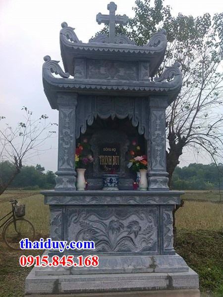 Lăng mộ hai đao bằng đá khối tự nhiênđạo thiên chúa công giáo