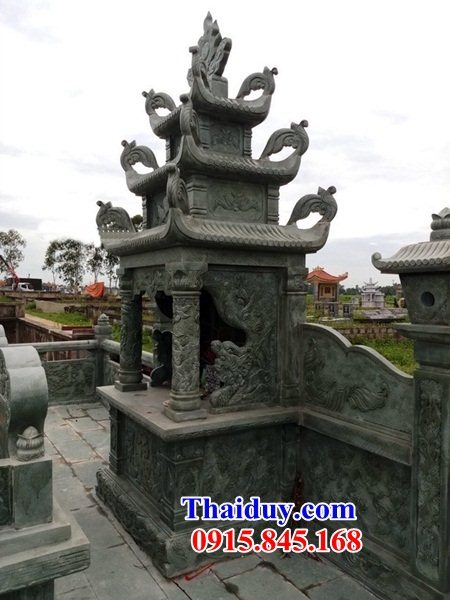 Lăng thờ chung bằng đá xanh rêu Ninh Bình thiết kế đơn giản