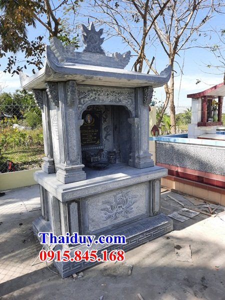 Lăng thờ chung khu mộ gia đình bằng đá Ninh Bình nguyên khối đẹp