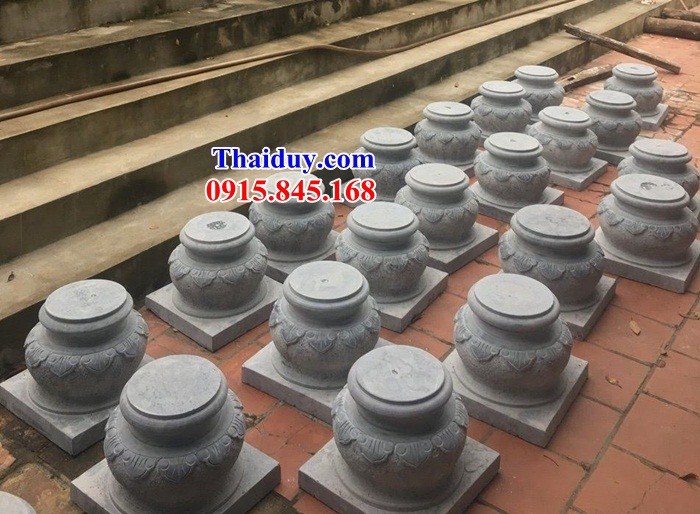 Mẫu chân cột đình đền chùa miếu bằng đá xanh Thanh Hóa thiết kế hiện đại