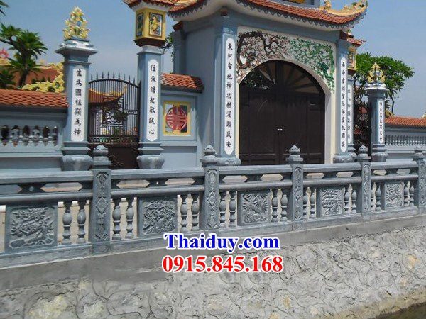Mẫu hàng rào tường rào nhà thờ đình chùa miếu đền bằng đá mỹ nghệ Ninh Bình chạm khắc tinh xảo