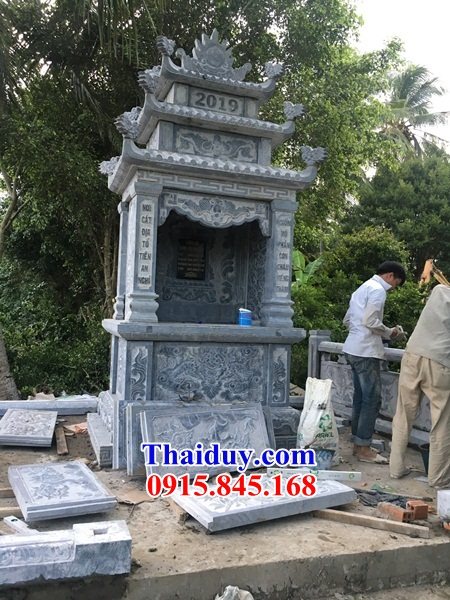 Mẫu lăng thờ khu lăng mộ gia đình bằng đá mỹ nghệ Ninh Bình