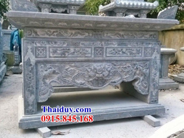 Thiết kế bàn sắm lễ đặt sân đình đền khu lăng mộ bằng đá mỹ nghệ Ninh Bình