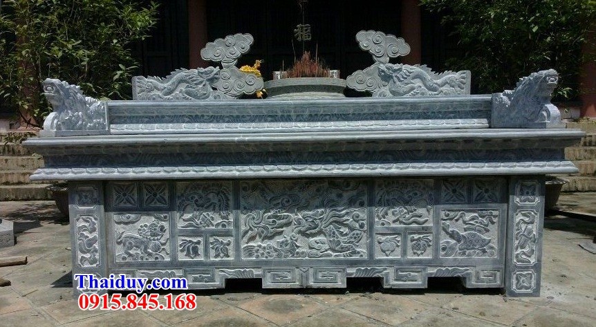 Thiết kế bàn sắm lễ đình chùa miếu bằng đá thiết kế hiện đại đẹp nhất hiện nay