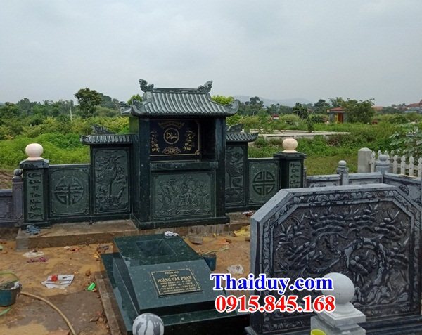 Thiết kế nghĩa trang gia đình bằng đá xanh rêu Ninh Bình đẹp