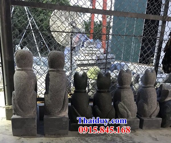 Tượng chó canh cổng nhà thờ họ bằng đá thiết kế cổ bán chạy nhất