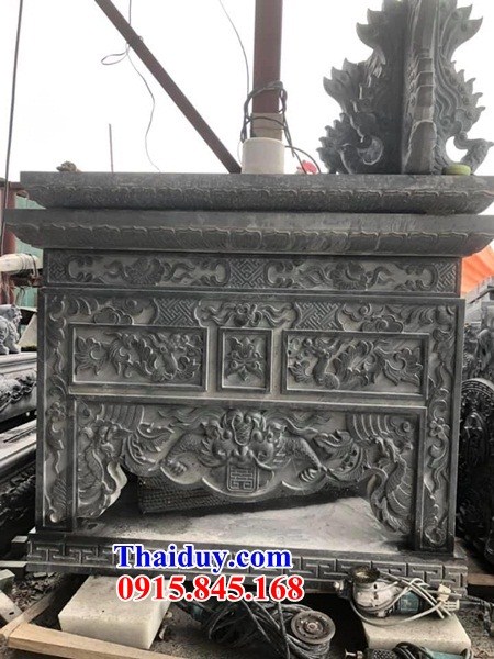 Ý nghĩa bàn sắm lễ khu lăng mộ từ đường bằng đá chạm khắc hoa văn tinh xảo