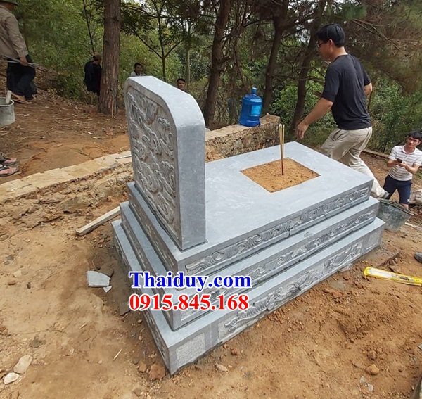 01 Mẫu mộ đá không mái đẹp giá rẻ