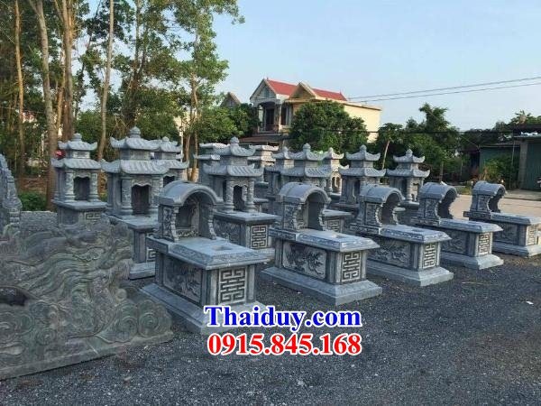 01 Mẫu mộ mồ mả đá ninh bình một mái gia đình ông bà bố mẹ dòng họ đẹp bán tại Thái Nguyên