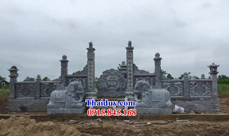01 Nghĩa trang đá nguyên khối cao cấp dòng họ gia đình ông bà bố mẹ đẹp bán tại Quảng Trị